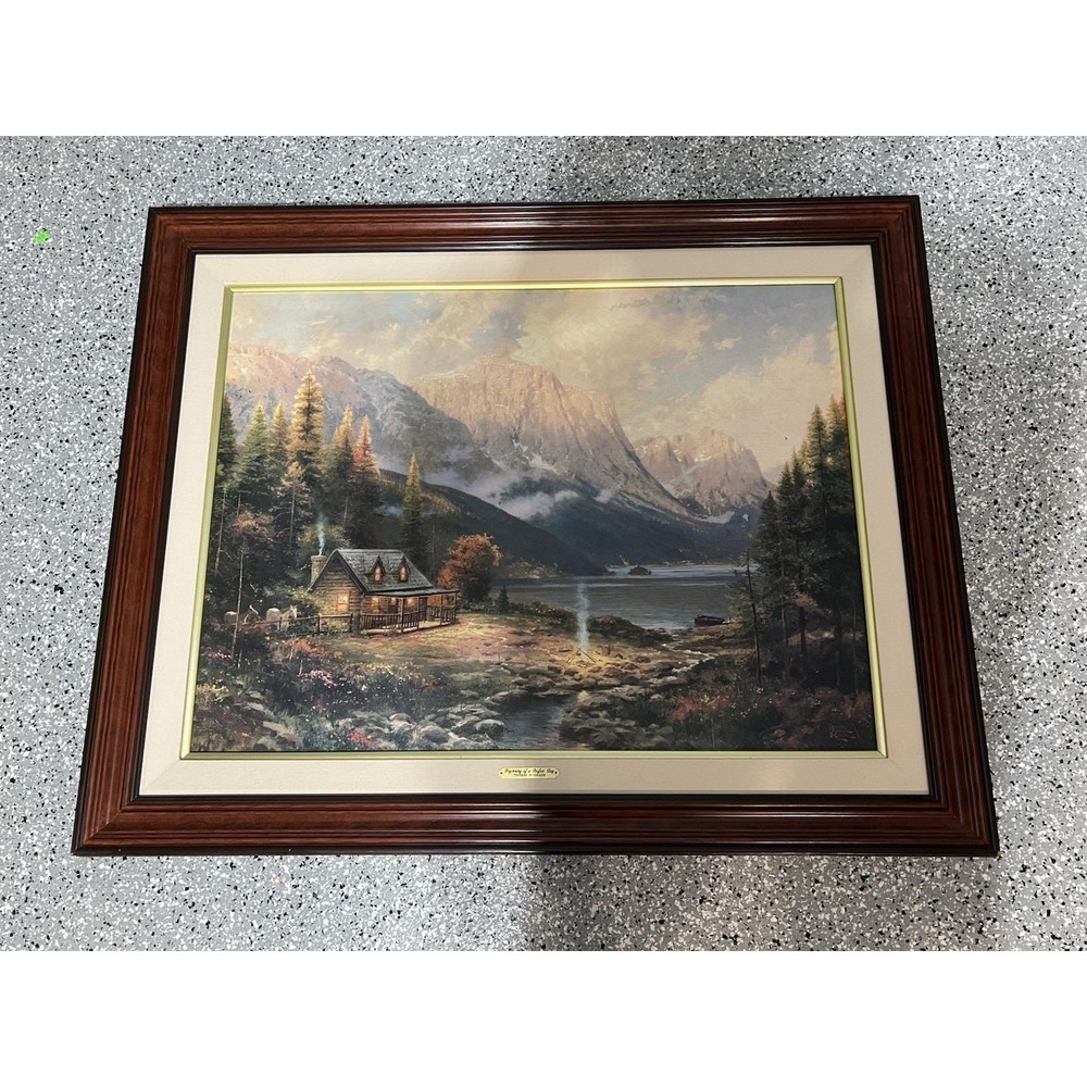 THOMAS KINKADE "BEGINNING OF A PERFECT DAY" LIMITED EDITION CANVAS LITHOGRAPH